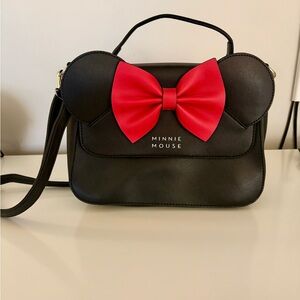 Loungefly Black and Red Minnie Mouse Crossbody Bag